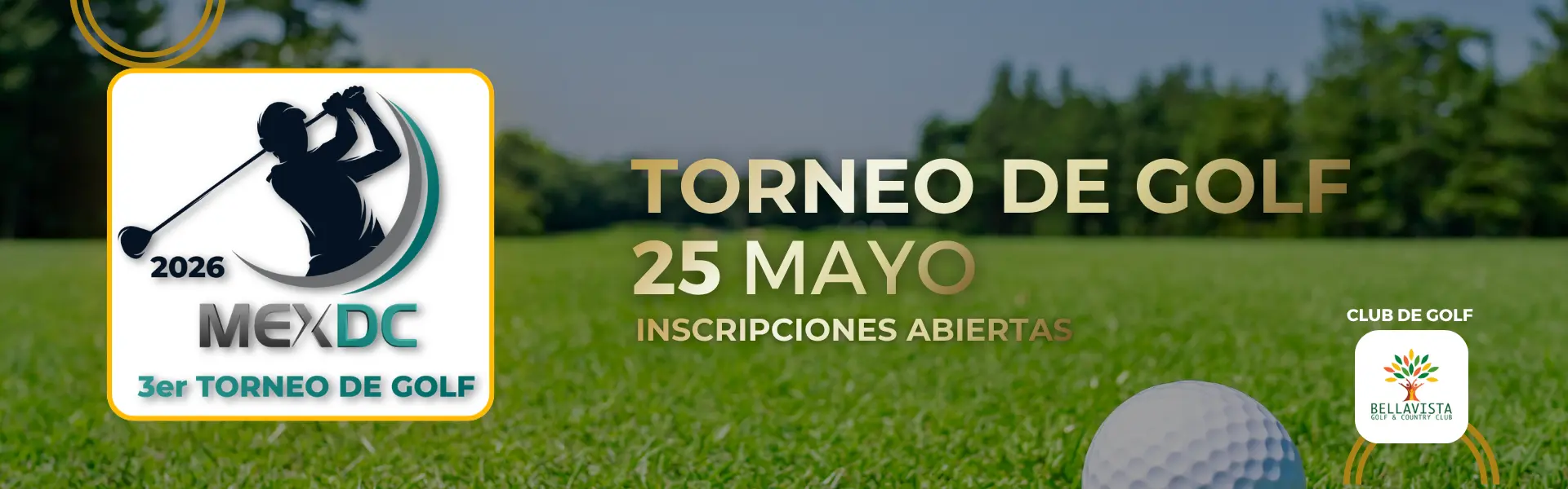 Banner web Tercer Torneo de Golf MEXDC